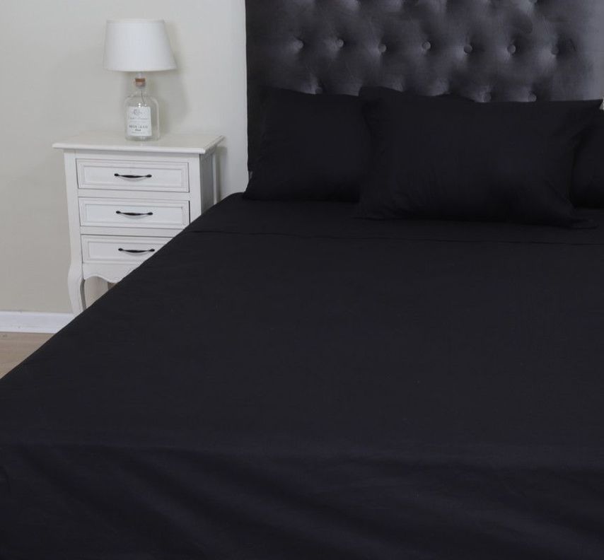 Sábana ArtHome - 1,5 Plazas - Negro -144 Hilos-2