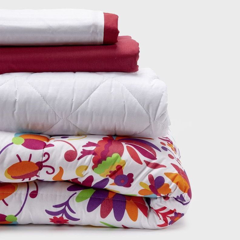 COMBO 13 PLUMON MEXICO REVERSIBLE ROJO 1.5 PLAZAS-0