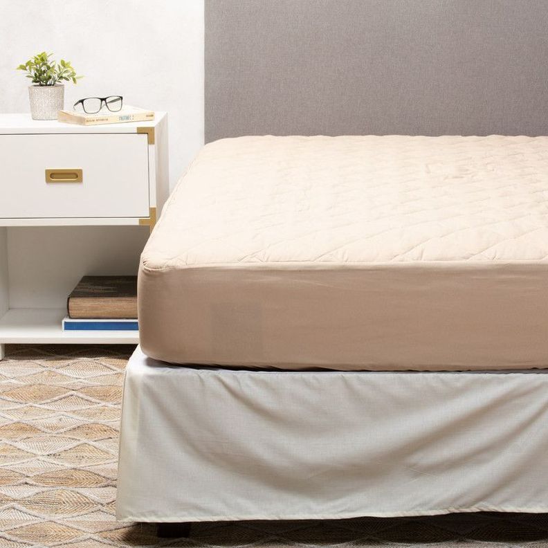 Cubrecolchon + Faldon Beige Arthome King-0