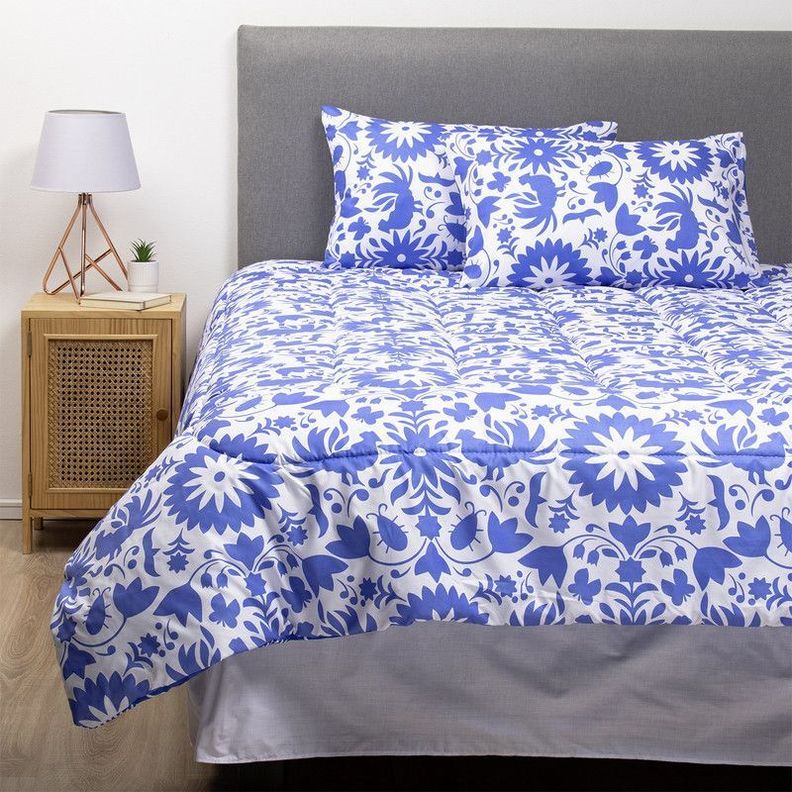 COMBO 28 PLUMON MEXICO REVERSIBLE AZUL 1.5 PLAZAS-1