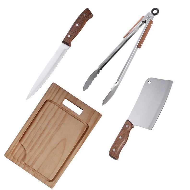 Set Parrilla 4 Piezas Acero Inoxidable Arthome PAR57-0