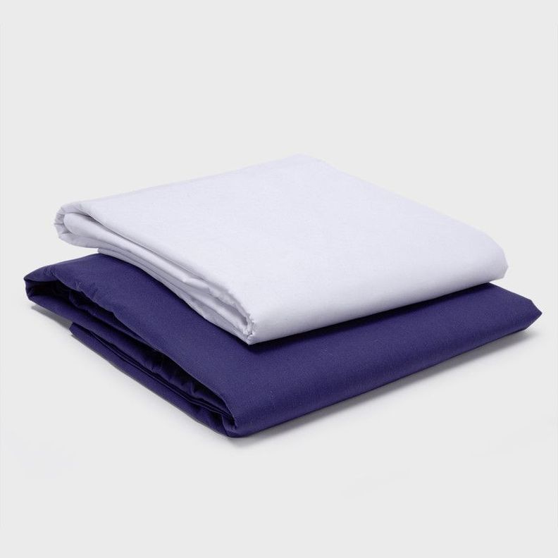 PACK 2 SABANAS ARTHOME AZUL + BLANCO 1,5 PLAZAS-0