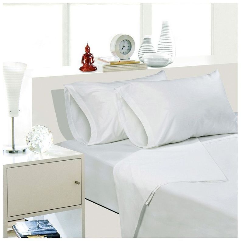 Sábana ArtHome - 1,5 Plazas - Blanco -144 Hilos-1
