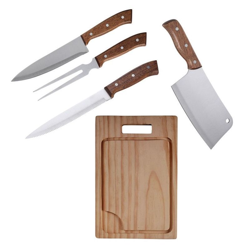 Set Parrilla 5 Piezas Acero Inoxidable Arthome PAR18-0