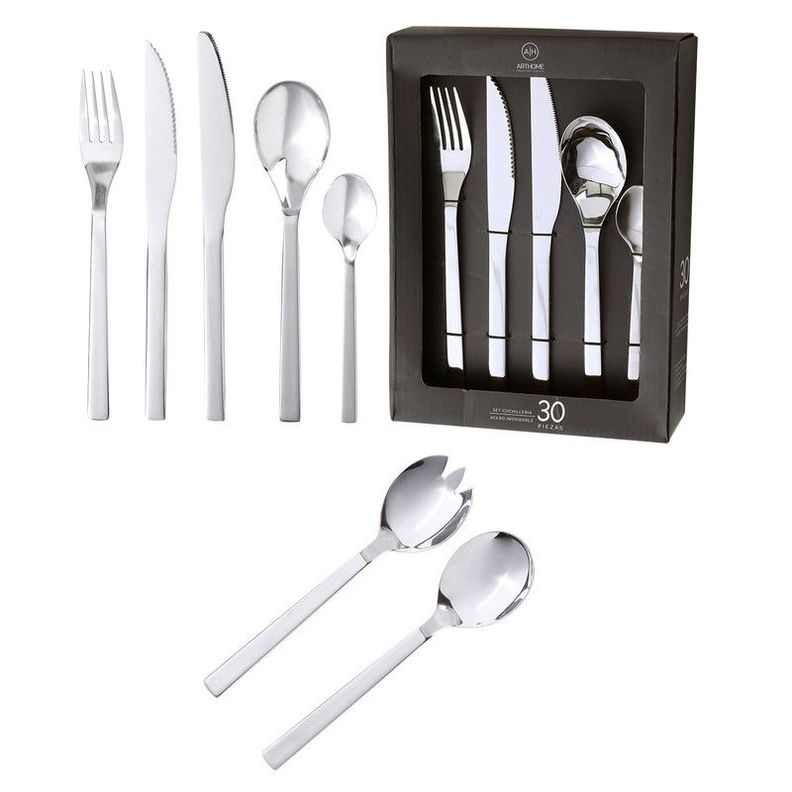 Set Cuchilleria 32 Piezas Acero Inoxidable Arthome CUC18-0