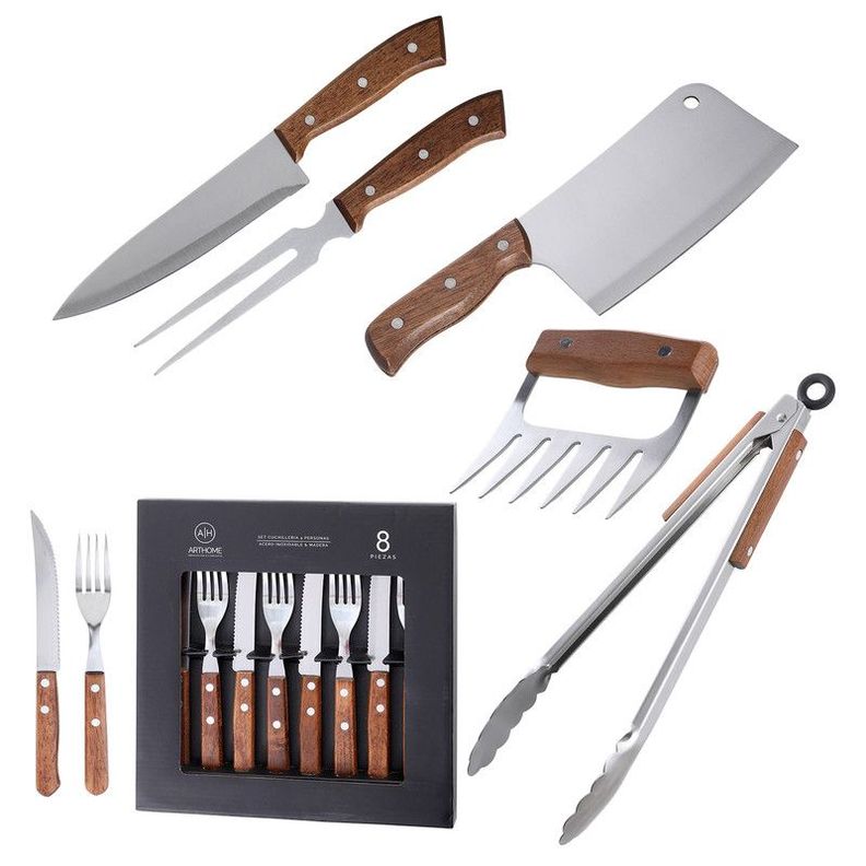 Set Parrilla 13 Piezas Acero Inoxidable Arthome PAR44-0