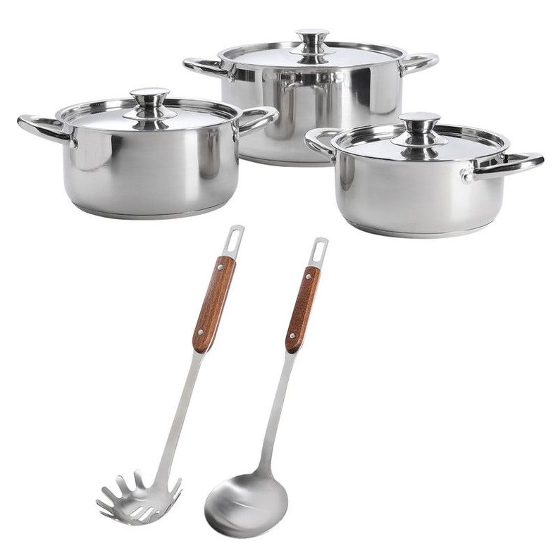 Set Bateria de Cocina 8 Piezas Acero Inoxidable COC12-0