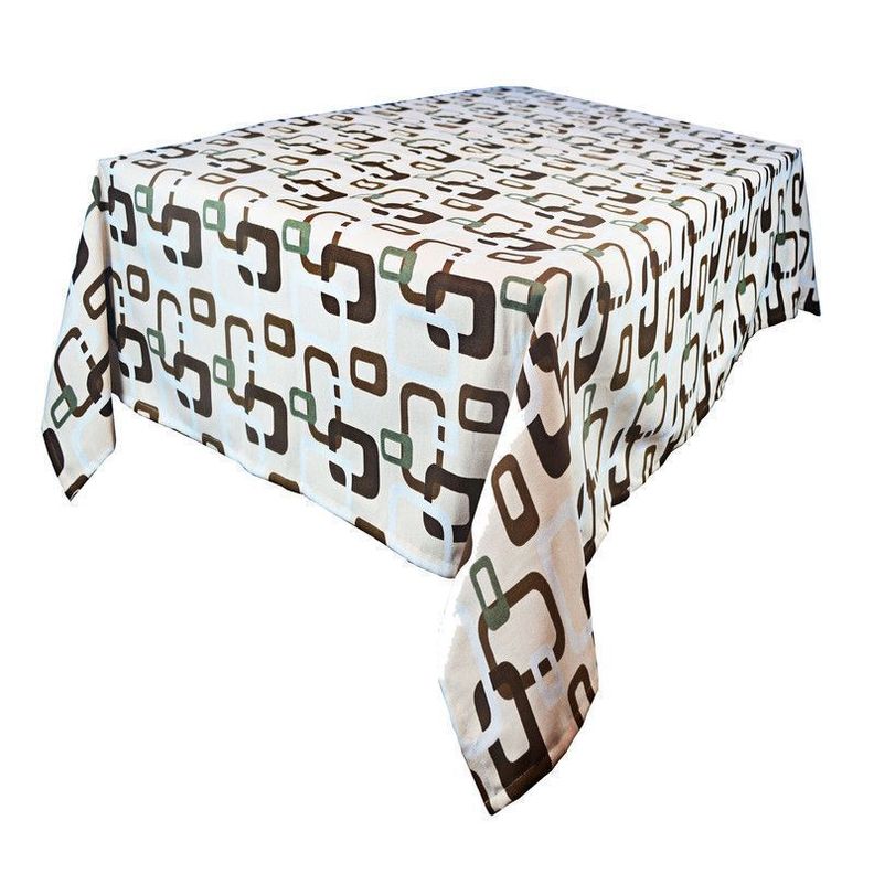 Mantel Rectangular cuadros fondo beigs 300 cm x 150 cm-1