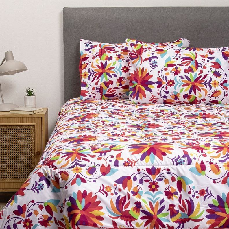 COMBO 7 PLUMON MEXICO REVERSIBLE ROJO 1.5 PLAZAS-1
