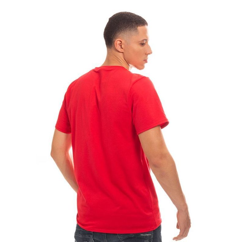 POLERA HOMBRE CUELLO REDONDO MANGA CORTA ROJA-3