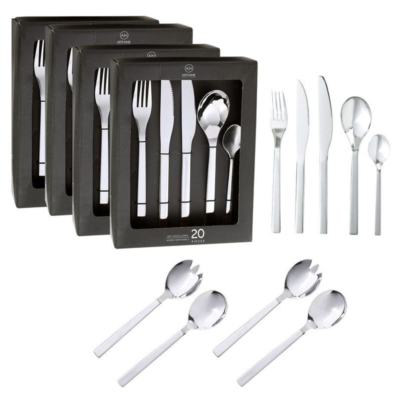 Set Cuchilleria 84 Piezas Acero Inoxidable Arthome CUC09-0