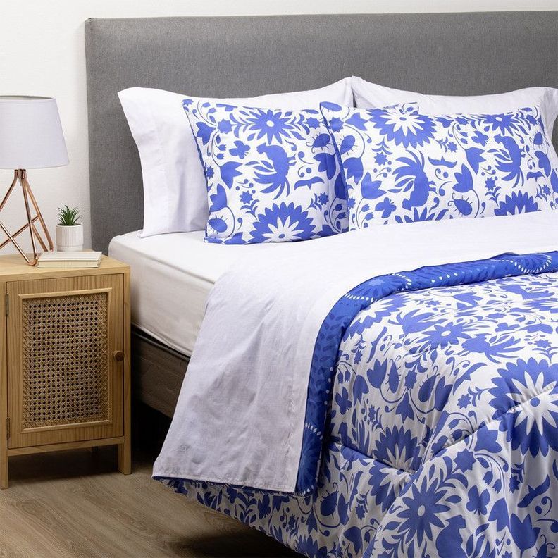 COMBO 27 PLUMON MEXICO REVERSIBLE AZUL 1.5 PLAZAS-2