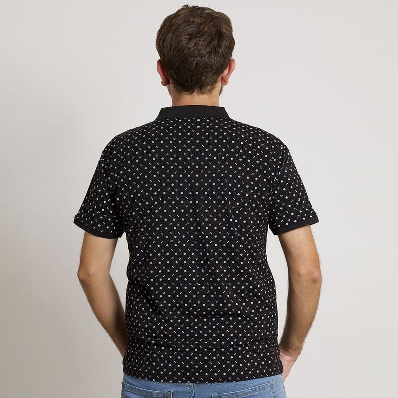POLERA HOMBRE MC CUELLO POLO NEGRA / ANCLA-4