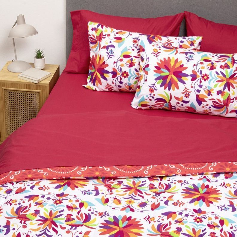 COMBO 8 PLUMON MEXICO REVERSIBLE ROJO 1.5 PLAZAS-4