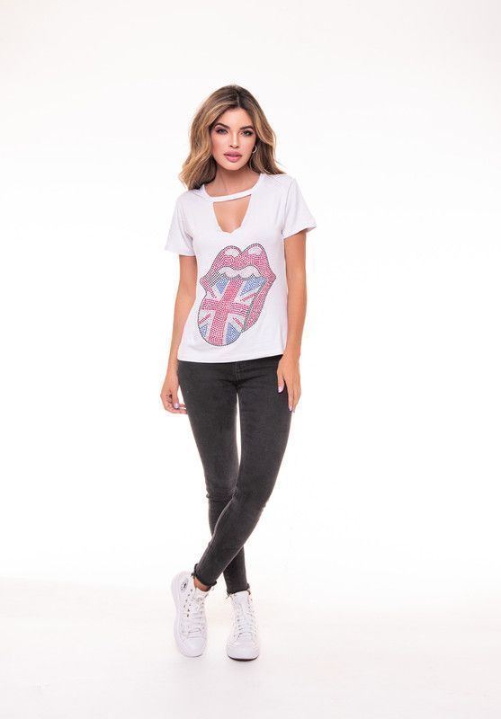 Pack 2 Poleras, Choker y Sin Manga Rock Caviar 12-2