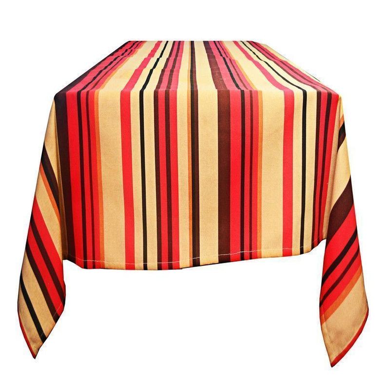 Mantel Rectangular rayas rojas 200 cm x 150 cm-0