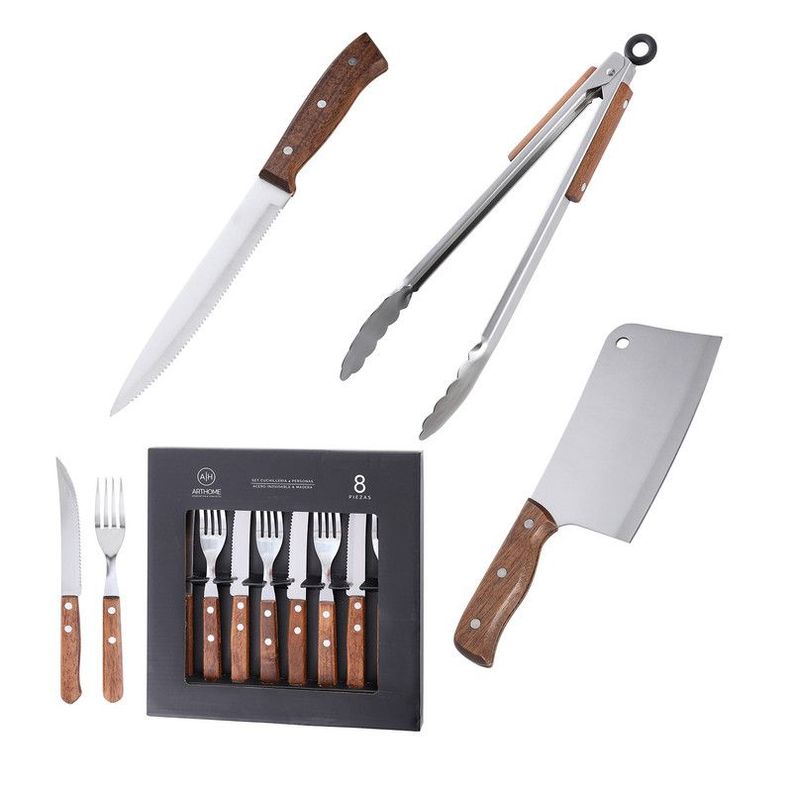 Set Parrilla 11 Piezas Acero Inoxidable Arthome PAR56-0