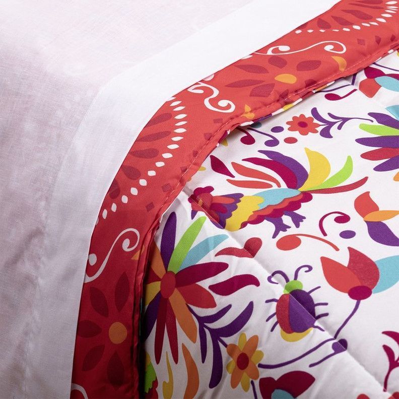 COMBO 4 PLUMON MEXICO REVERSIBLE ROJO 1.5 PLAZAS-5