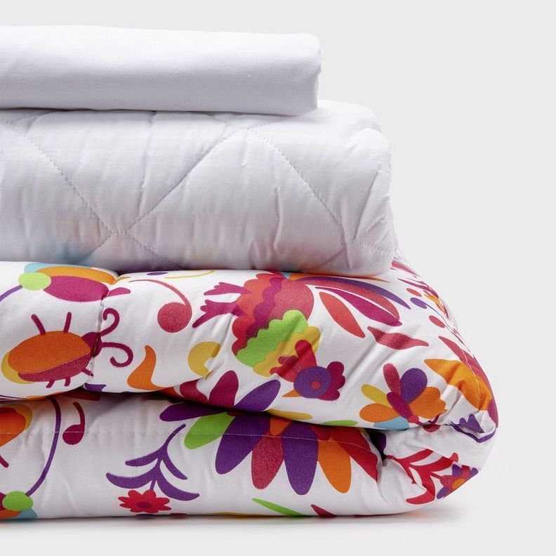 COMBO 4 PLUMON MEXICO REVERSIBLE ROJO 1.5 PLAZAS-0