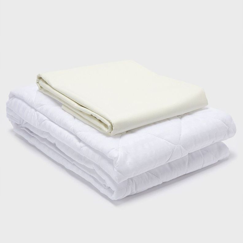COMBO SABANA BEIGE + CUBRECOLCHON 1,5 PLAZAS-0