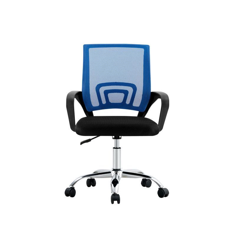 SILLA DE OFICINA EJECUTIVA NUEVA YORK ERGONOMICA RESPALDO MALLA AZUL BM-520MB-2