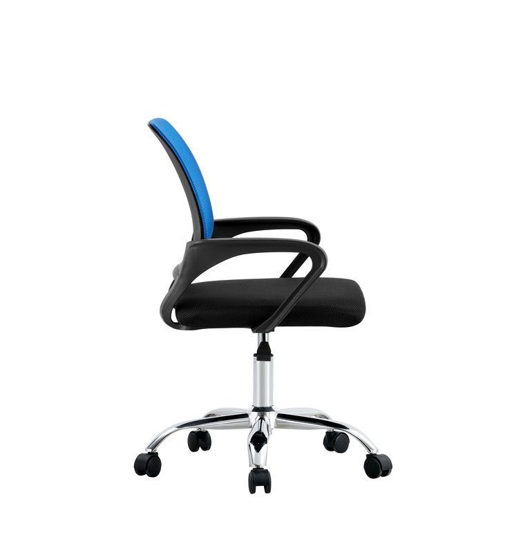 SILLA DE OFICINA EJECUTIVA NUEVA YORK ERGONOMICA RESPALDO MALLA AZUL BM-520MB-3