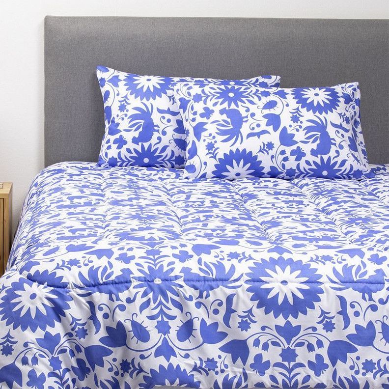 COMBO 33 PLUMON MEXICO REVERSIBLE AZUL 1.5 PLAZAS-1