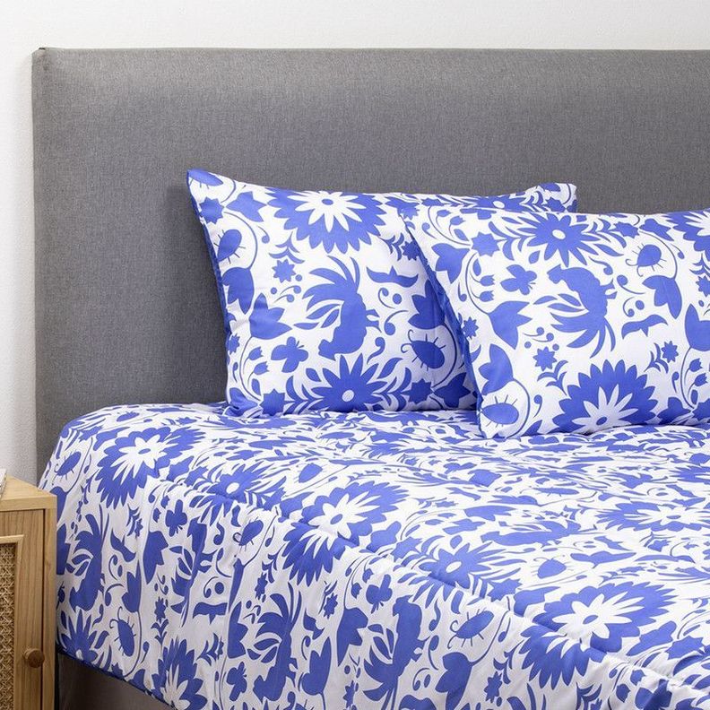 COMBO 33 PLUMON MEXICO REVERSIBLE AZUL 1.5 PLAZAS-2
