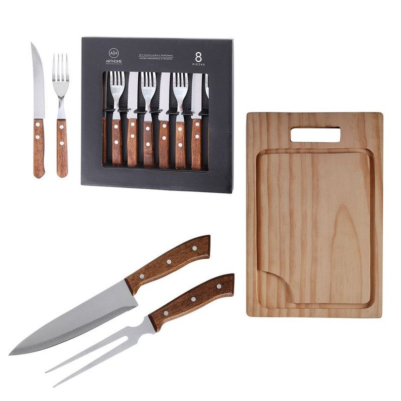 Set Parrilla 11 Piezas Acero Inoxidable Arthome PAR15-0