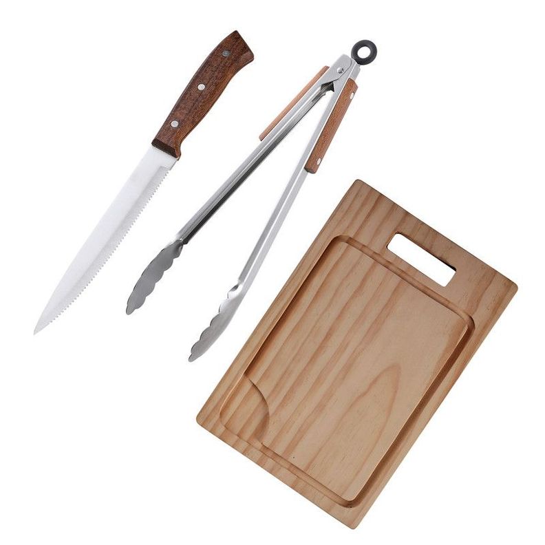 Set Parrilla 3 Piezas Acero Inoxidable Arthome PAR54-0