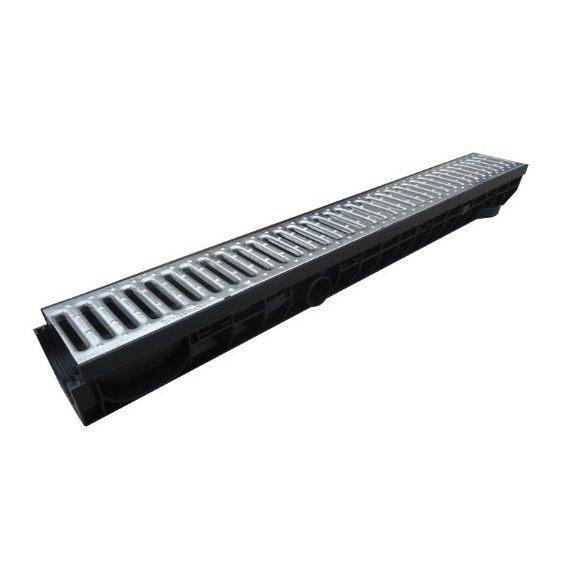 CANALETA 100x100mm CON REJILLA SUPERIOR DE ACERO GALVANIZADO - ARTHOME-0