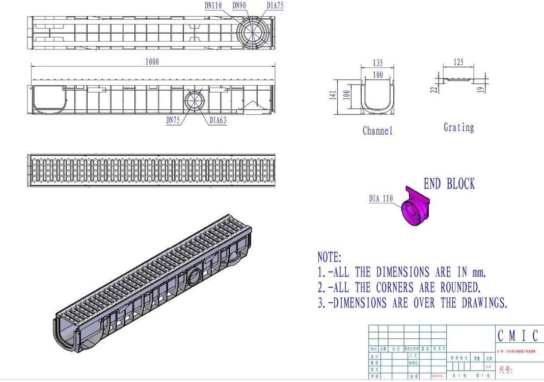 CANALETA 100x100mm CON REJILLA SUPERIOR DE ACERO GALVANIZADO - ARTHOME-5