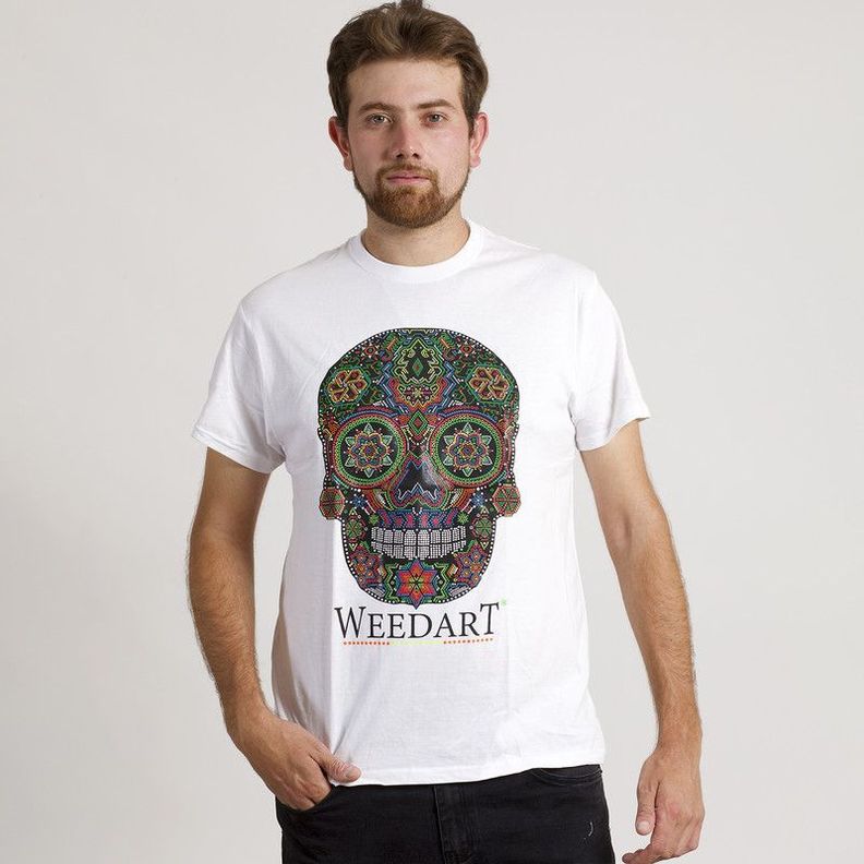 POLERA MANGA CORTA ESTAMPADA BLANCA MEXICO COLOR-2