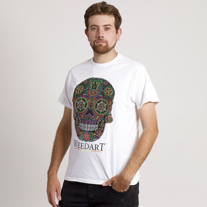 POLERA MANGA CORTA ESTAMPADA BLANCA MEXICO COLOR-1