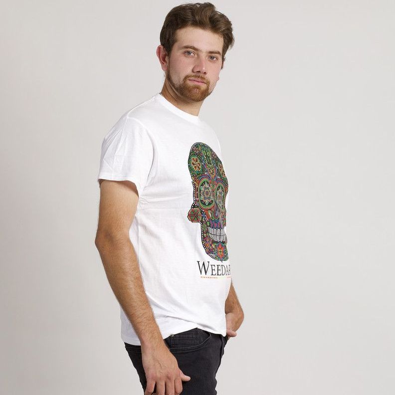 POLERA MANGA CORTA ESTAMPADA BLANCA MEXICO COLOR-3