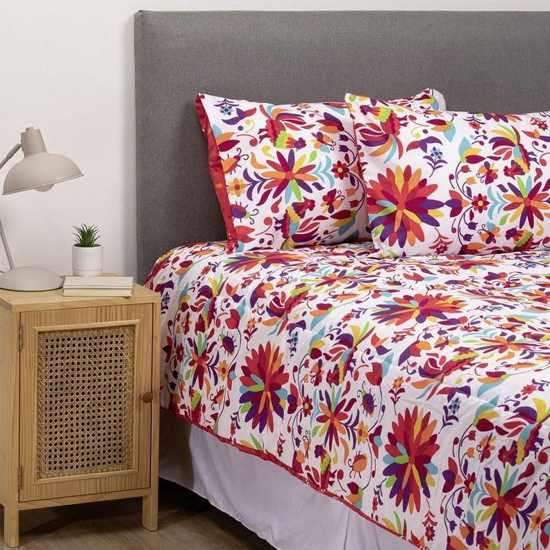 COMBO 2 PLUMON MEXICO REVERSIBLE ROJO 1.5 PLAZAS-2