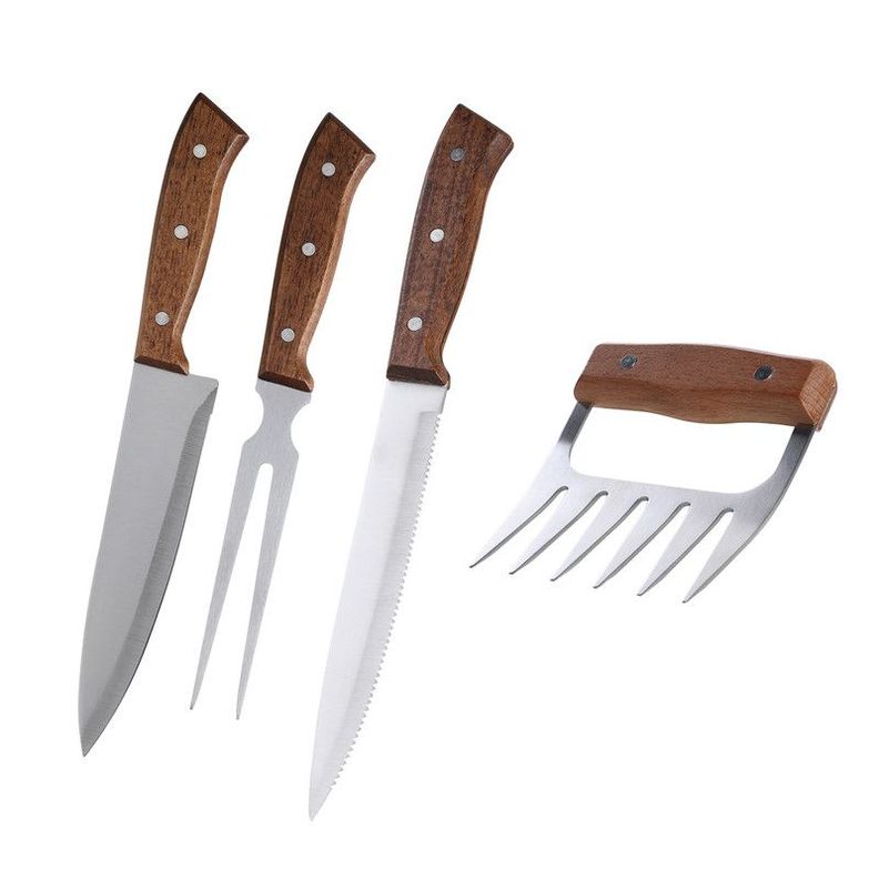 Set Parrilla 4 Piezas Acero Inoxidable Arthome PAR07-0