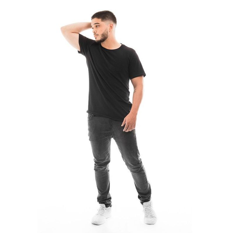 POLERA HOMBRE CUELLO REDONDO MANGA CORTA NEGRA-6