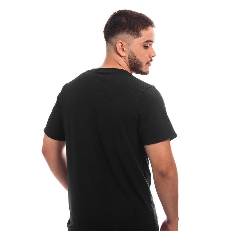 POLERA HOMBRE CUELLO REDONDO MANGA CORTA NEGRA-8