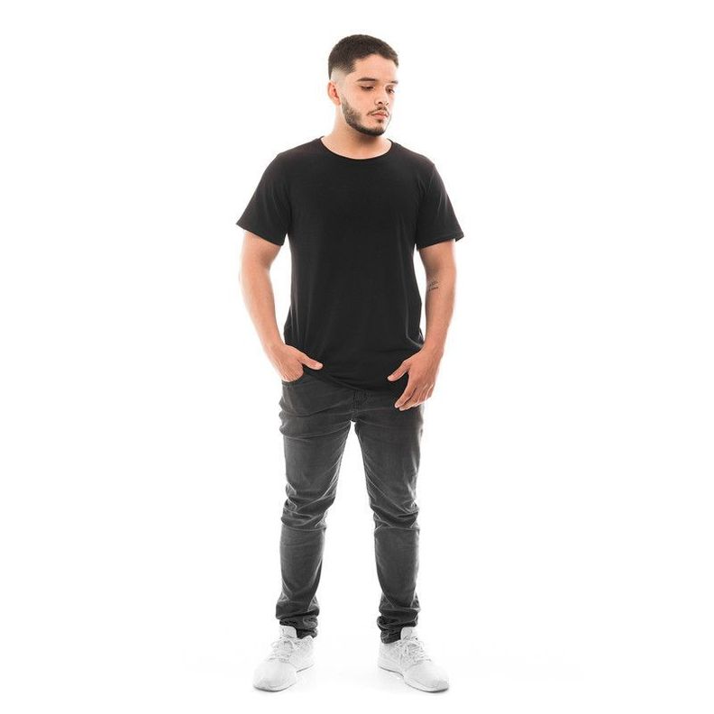 POLERA HOMBRE CUELLO REDONDO MANGA CORTA NEGRA-5