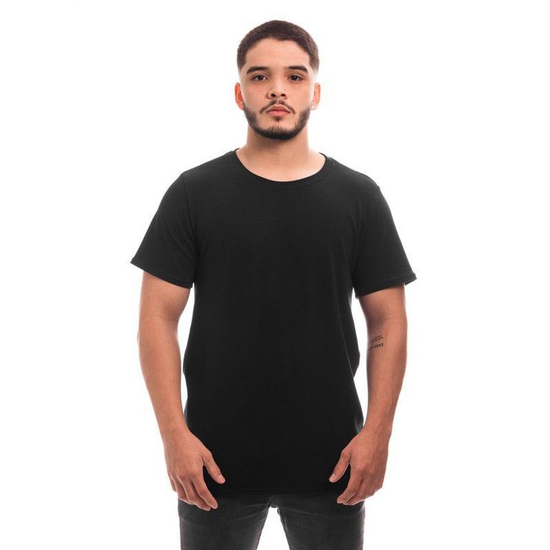 POLERA HOMBRE CUELLO REDONDO MANGA CORTA NEGRA-0