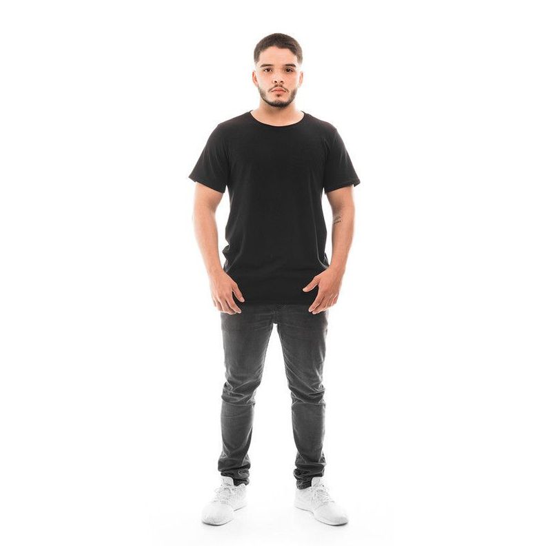 POLERA HOMBRE CUELLO REDONDO MANGA CORTA NEGRA-7