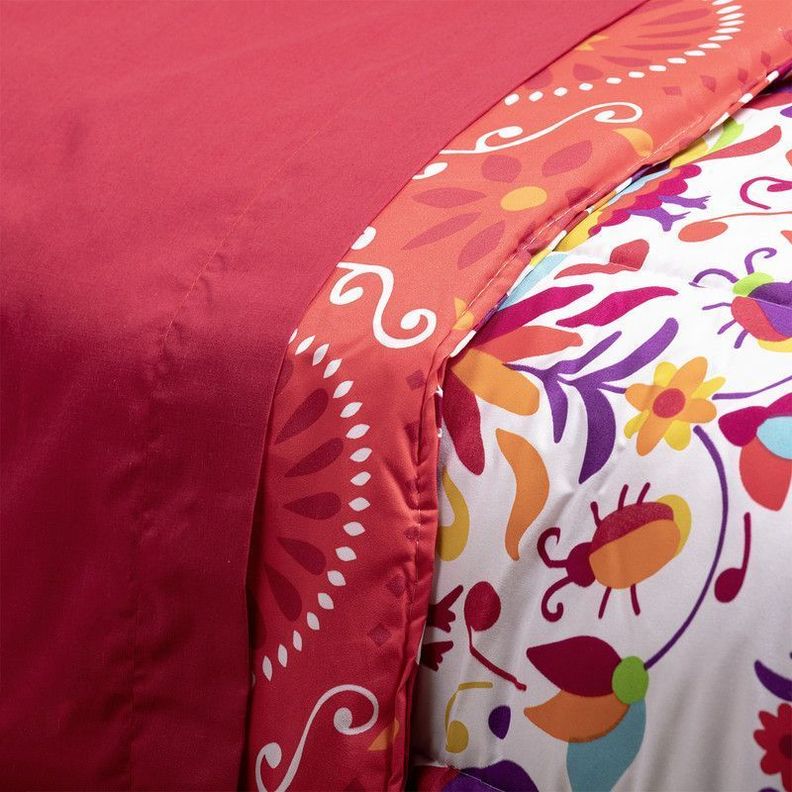 COMBO 10 PLUMON MEXICO REVERSIBLE ROJO 1.5 PLAZAS-5