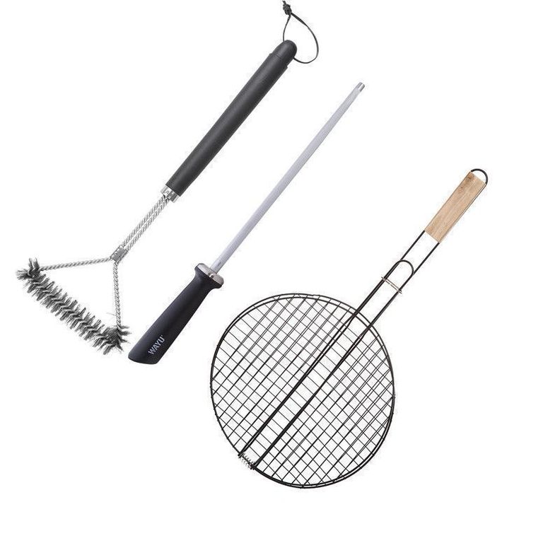 Set Parrillero 321  Wayu 3 Piezas Profesional-0