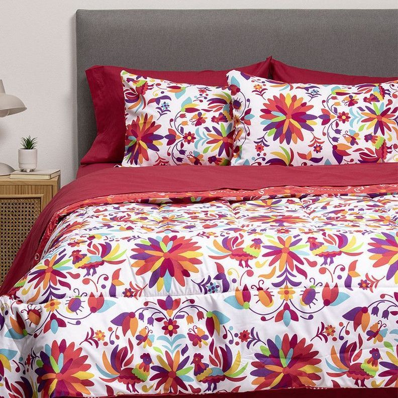 COMBO 11 PLUMON MEXICO REVERSIBLE ROJO 1.5 PLAZAS-1