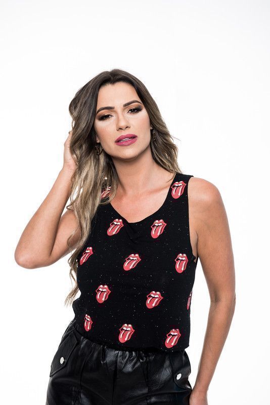 POLERA SM ESTAMPADA ROLLING BLACK RC-11-0