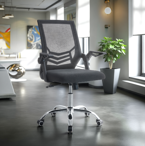 SILLA DE OFICINA EJECUTIVA LIVERPOOL ERGONOMICA COLOR NEGRO BM-813-1