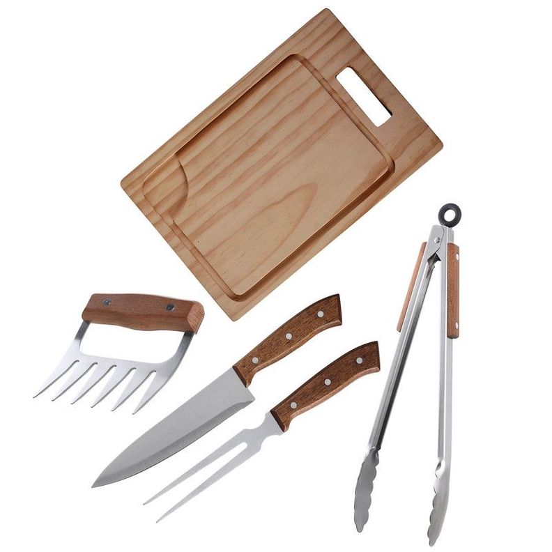Set Parrilla 5 Piezas Acero Inoxidable Arthome PAR39-0