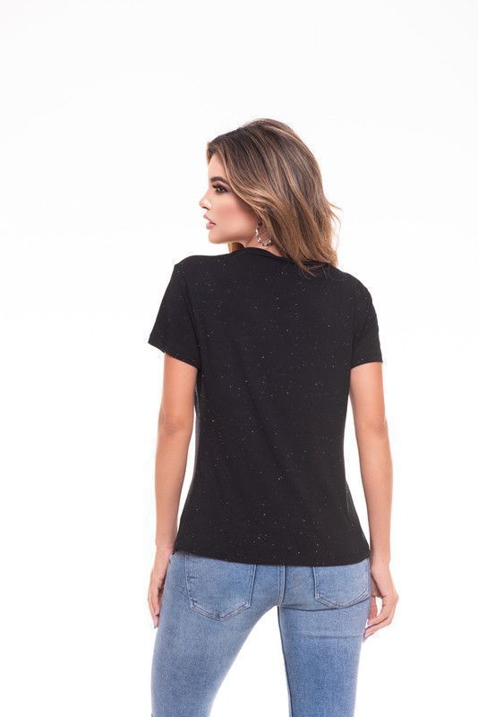 POLERA CHOKER BORDADA SKULL BLACK RC-2-2