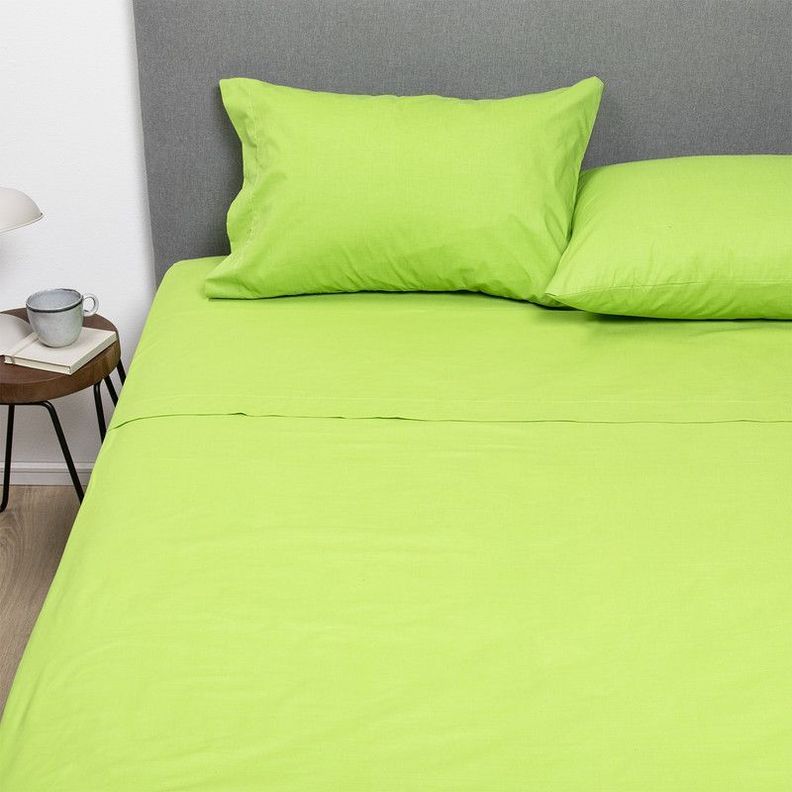 COMBO SABANA VERDE + CUBRECOLCHON 1,5 PLAZAS-1